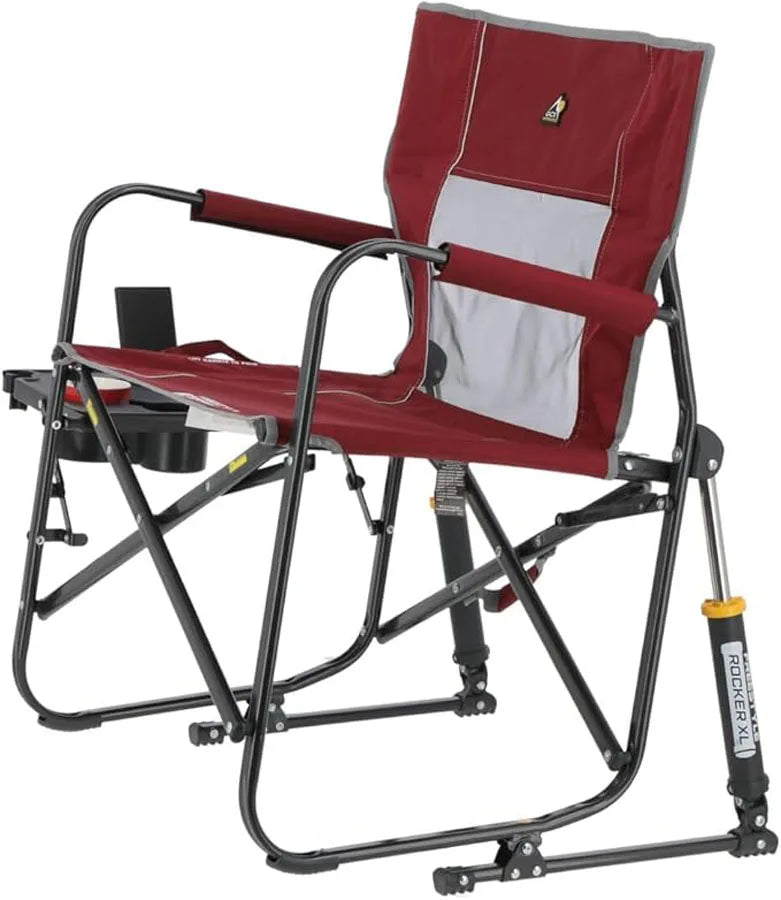 GCI Outdoor Freestyle Rocker XL with Side Table – Portable Folding Rocking Chair for Camping & Tailgating - AureliaAdventure