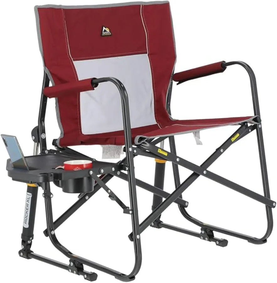 GCI Outdoor Freestyle Rocker XL with Side Table – Portable Folding Rocking Chair for Camping & Tailgating - AureliaAdventure