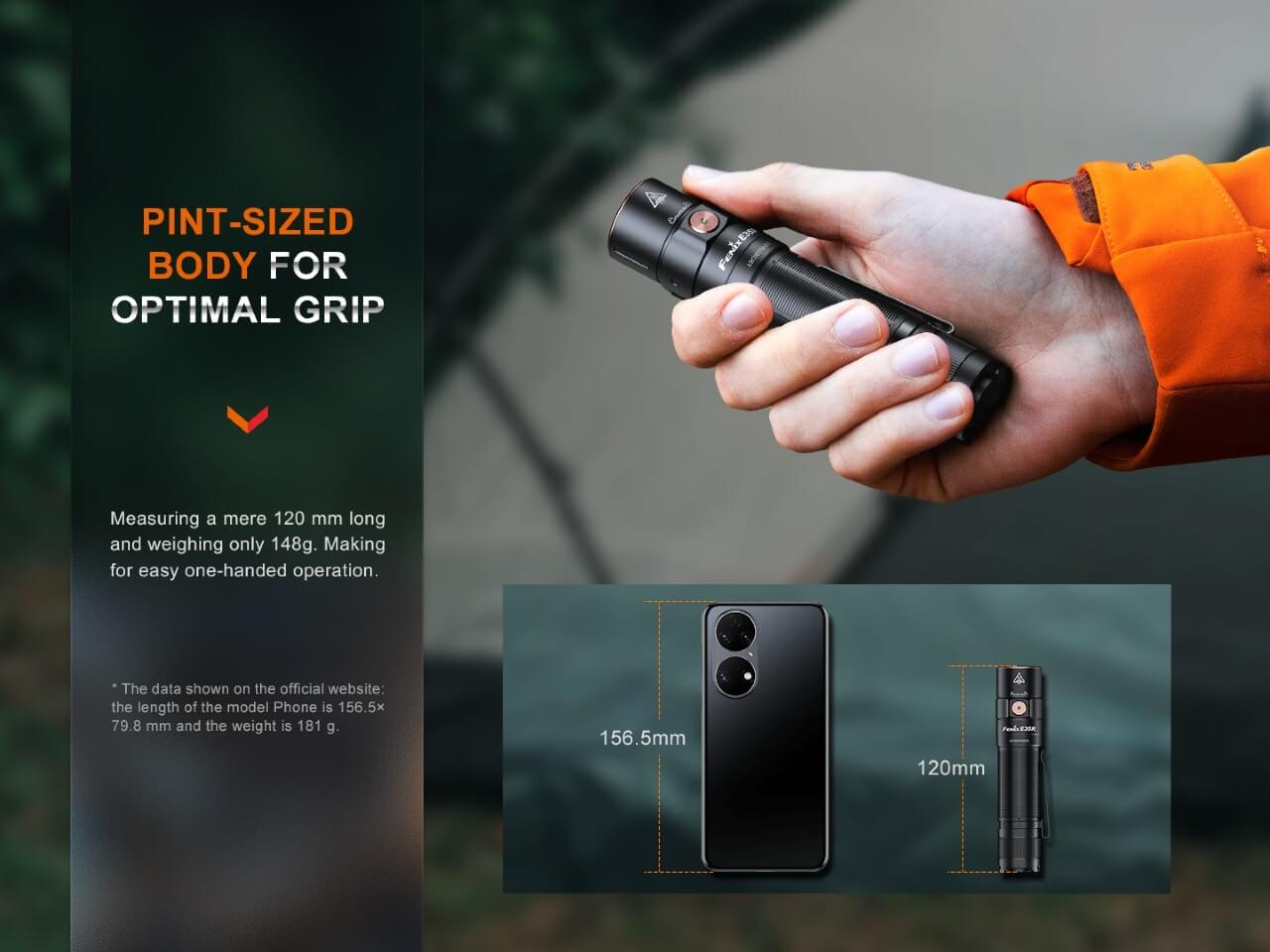 Fenix E35R High-Performance Rechargeable LED Flashlight - AureliaAdventure