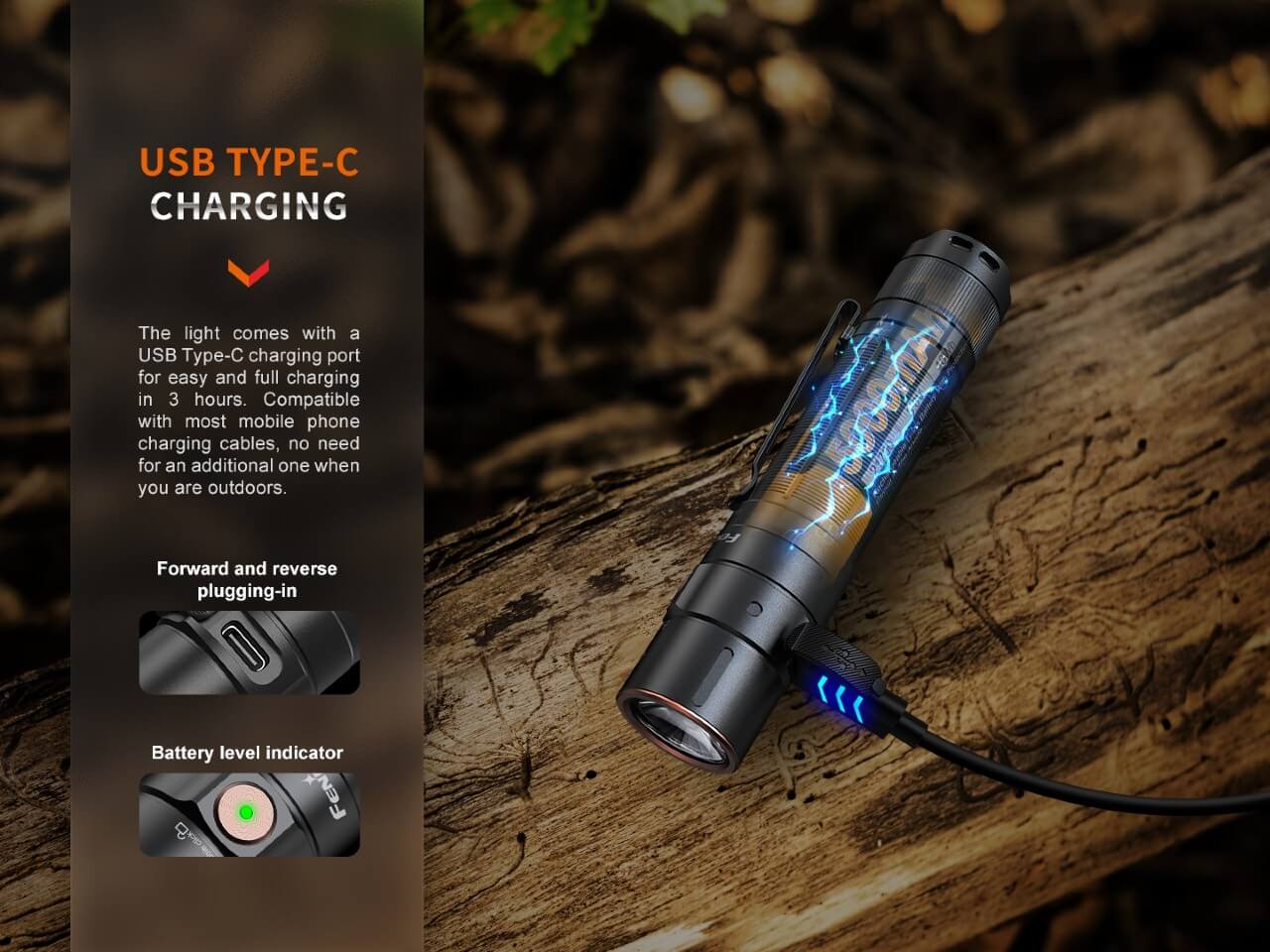 Fenix E35R High-Performance Rechargeable LED Flashlight - AureliaAdventure