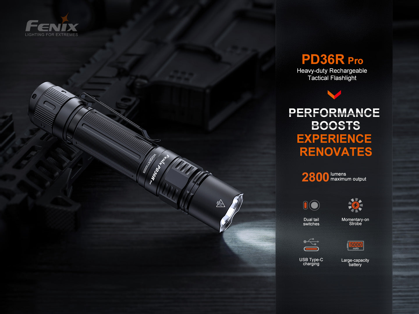 Fenix PD36R Pro 2800 Lumen Flashlight - AureliaAdventure