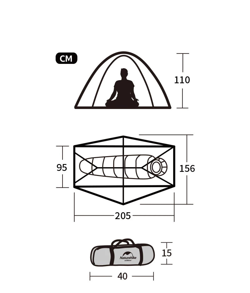 Ultralight 1-Person Backpacking Tent – 20D Nylon Waterproof Camping Shelter - AureliaAdventure