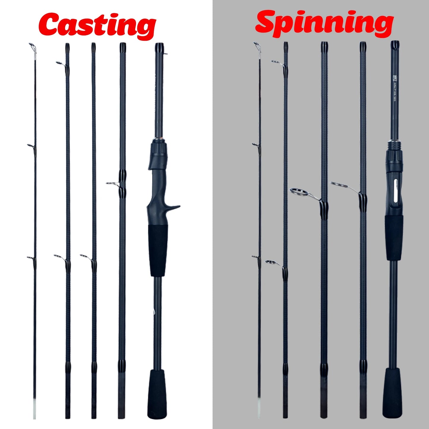Ultralight Travel Fishing Rod – Spinning/Baitcasting, Carbon, 5–30g Casting - AureliaAdventure