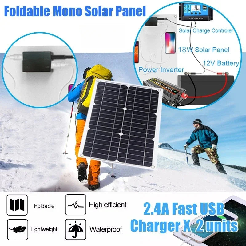 6000W Solar Power Generator Kit – 110V/220V with Controller - AureliaAdventure