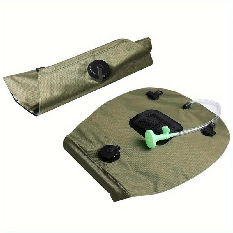 5-Gallon Solar Camping Shower Bag – Portable Heated Outdoor Shower for Travel & Hiking - AureliaAdventure