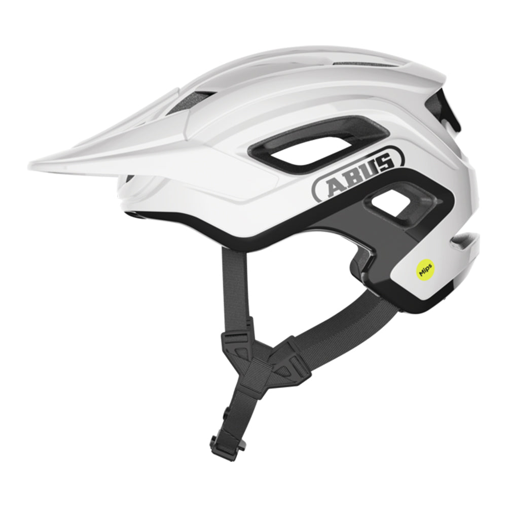 ABUS Cliffhanger MIPS Helmet (Shiny White) - AureliaAdventure