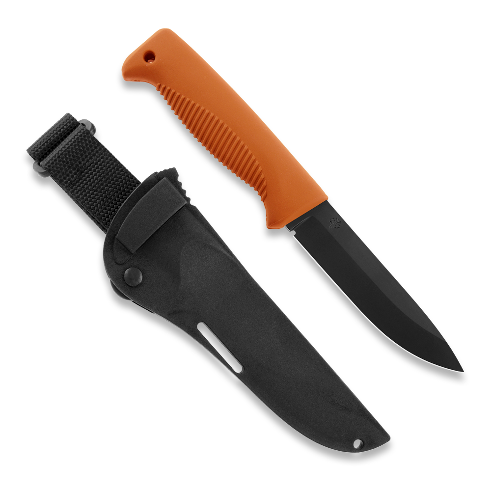 Peltonen M07 Ranger Puukko Black Cerakote Orange Handle FJP137 - AureliaAdventure