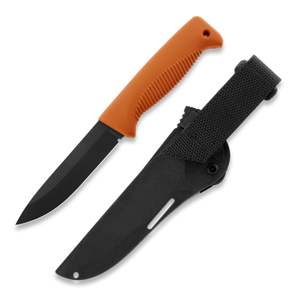 Peltonen M07 Ranger Puukko Black Cerakote Orange Handle FJP137 - AureliaAdventure