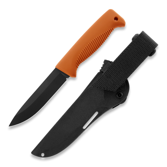 Peltonen M07 Ranger Puukko Black Cerakote Orange Handle FJP137 - AureliaAdventure