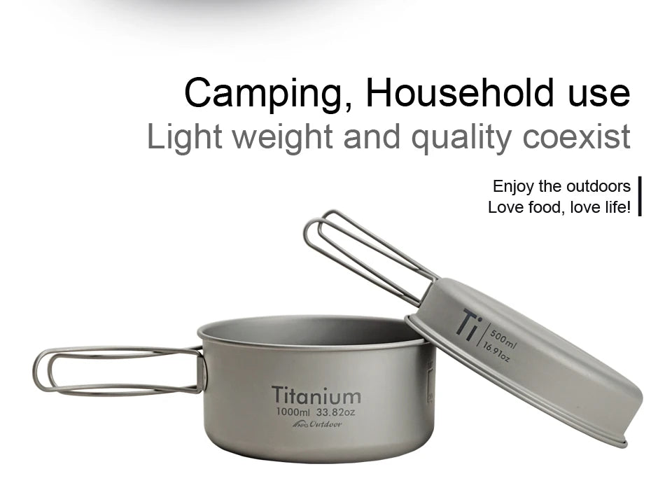 Titanium Pan Outdoor Cookware - AureliaAdventure