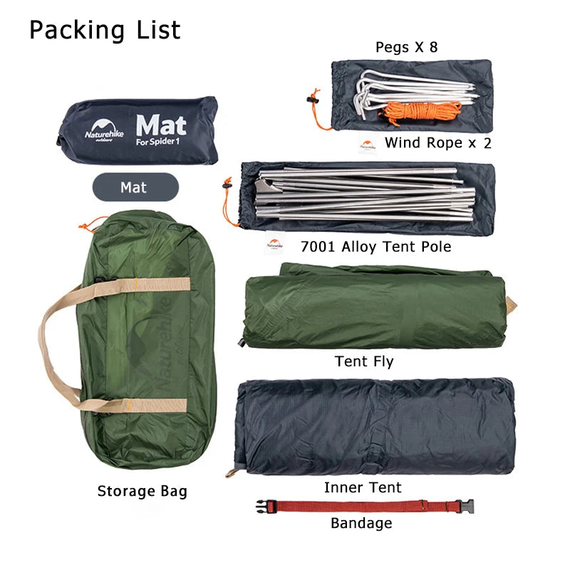 Ultralight 1-Person Backpacking Tent – 20D Nylon Waterproof Camping Shelter - AureliaAdventure