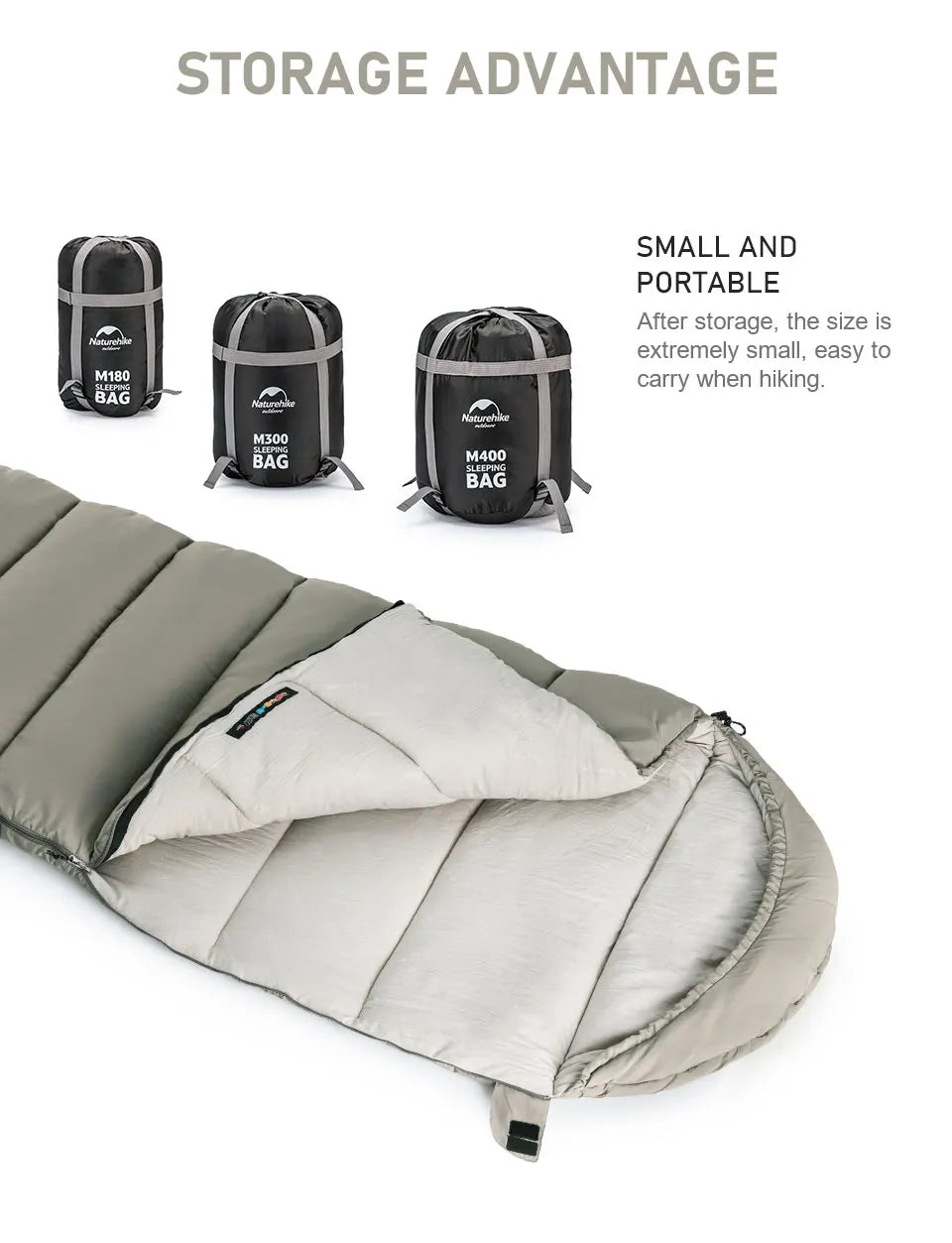 Lightweight Sleeping Bag – Compact 3-Season Camping Bag - AureliaAdventure