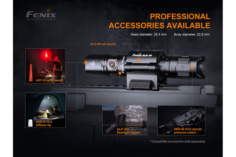 Fenix PD35 V3.0 Everyday Carry Flashlight - 1700 Lumens - AureliaAdventure