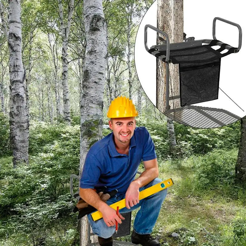 Tree Stand Seat Replacement with Pocket – Durable Deer Stand Seat for Hunting Comfort & Storage - AureliaAdventure