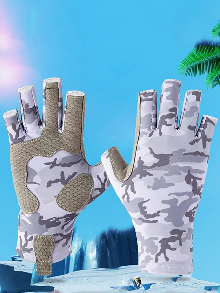 Half Finger Workout Gloves Anti-sting Fingerless Fishing Gloves Wear-resistant Anti-cutting Non-slip Outdoor Fishing Accessories - AureliaAdventure