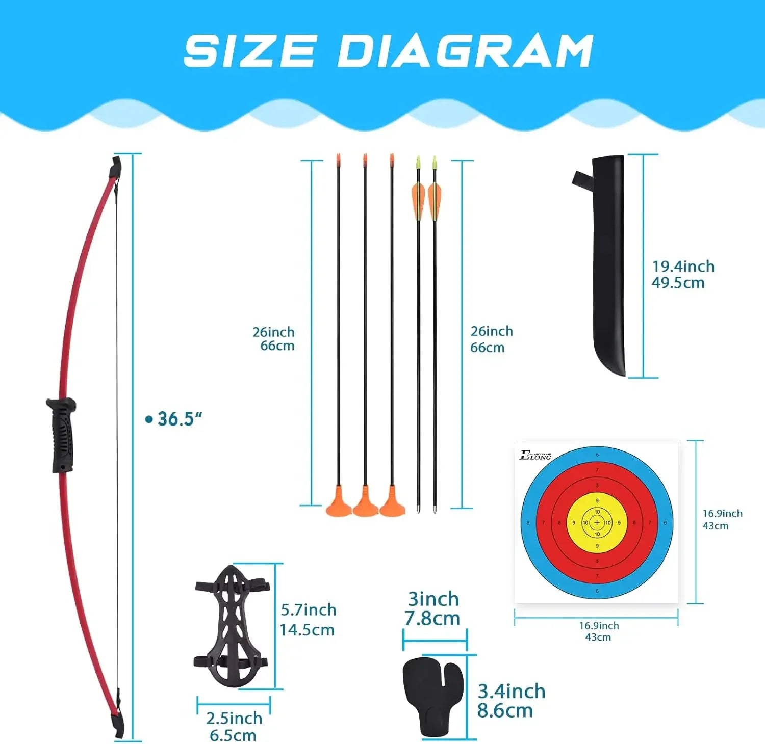 Recurve Bow and Arrow Set – Beginner Outdoor Archery Kit with 8 Arrows & Accessories - AureliaAdventure
