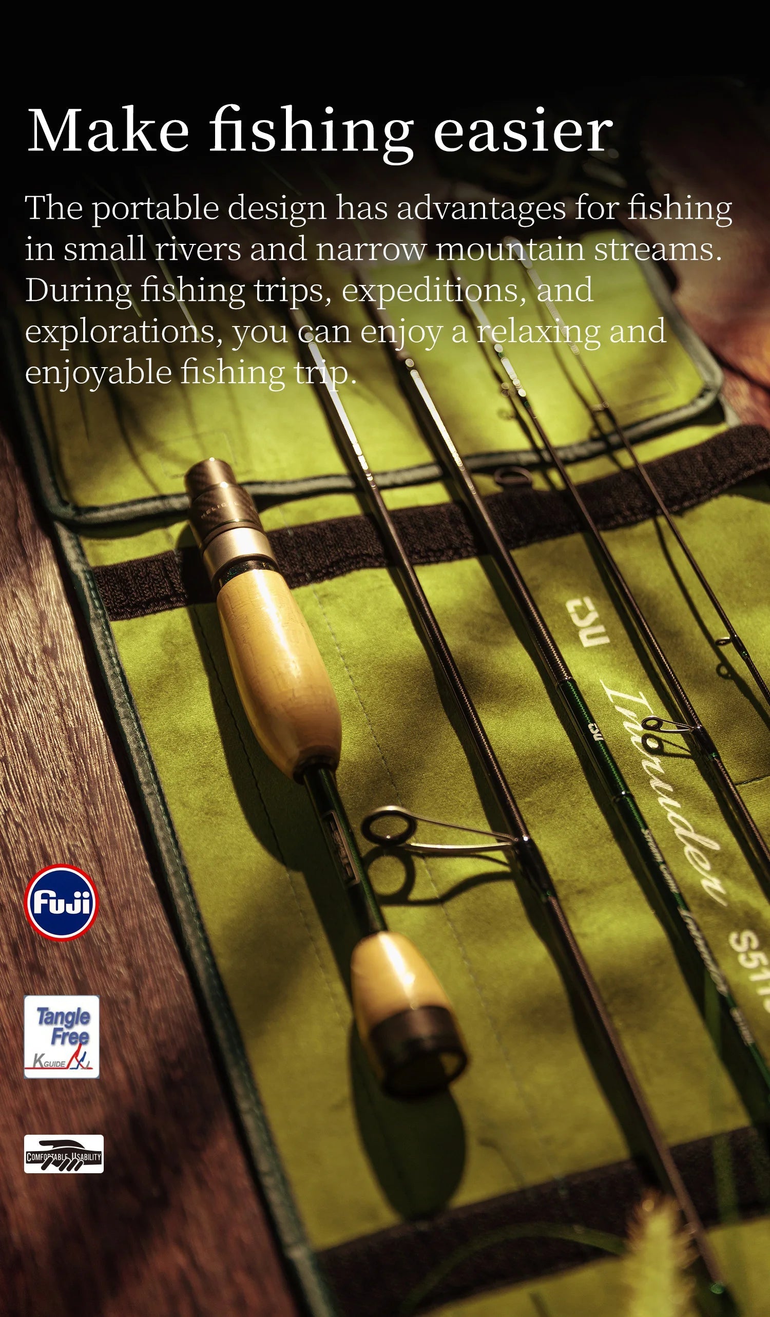 4 Section Portable Fishing Rod - AureliaAdventure