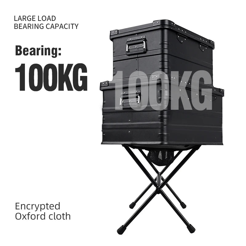 PACOONE Portable Folding Camping Stool – Lightweight Aluminum Alloy Chair with Storage Pocket - AureliaAdventure