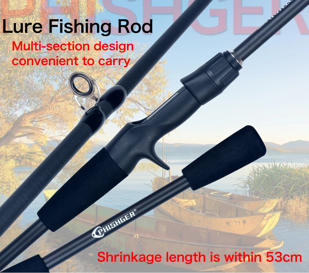 Ultralight Travel Fishing Rod – Spinning/Baitcasting, Carbon, 5–30g Casting - AureliaAdventure