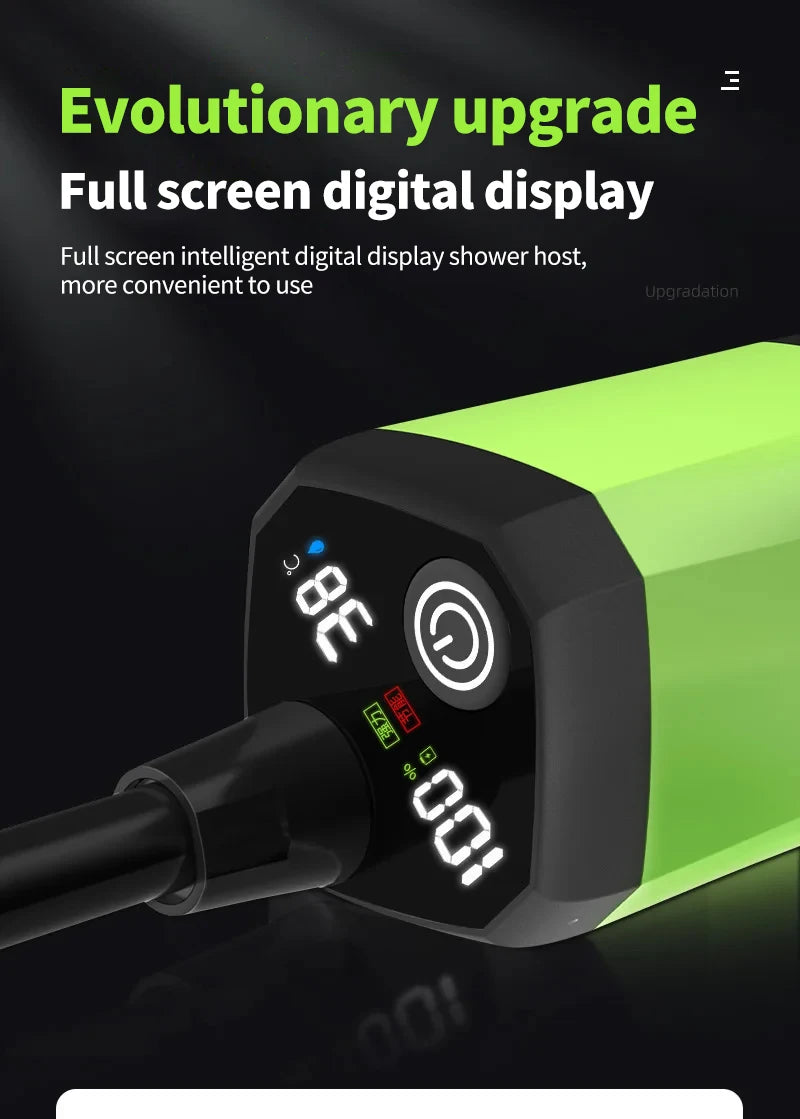 Portable Camping Shower Kit – Digital Display & 6000mAh Pump - AureliaAdventure