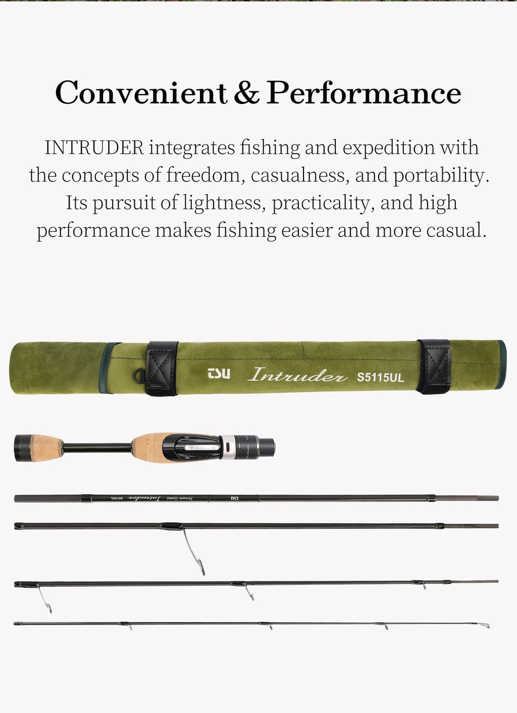 4 Section Portable Fishing Rod - AureliaAdventure