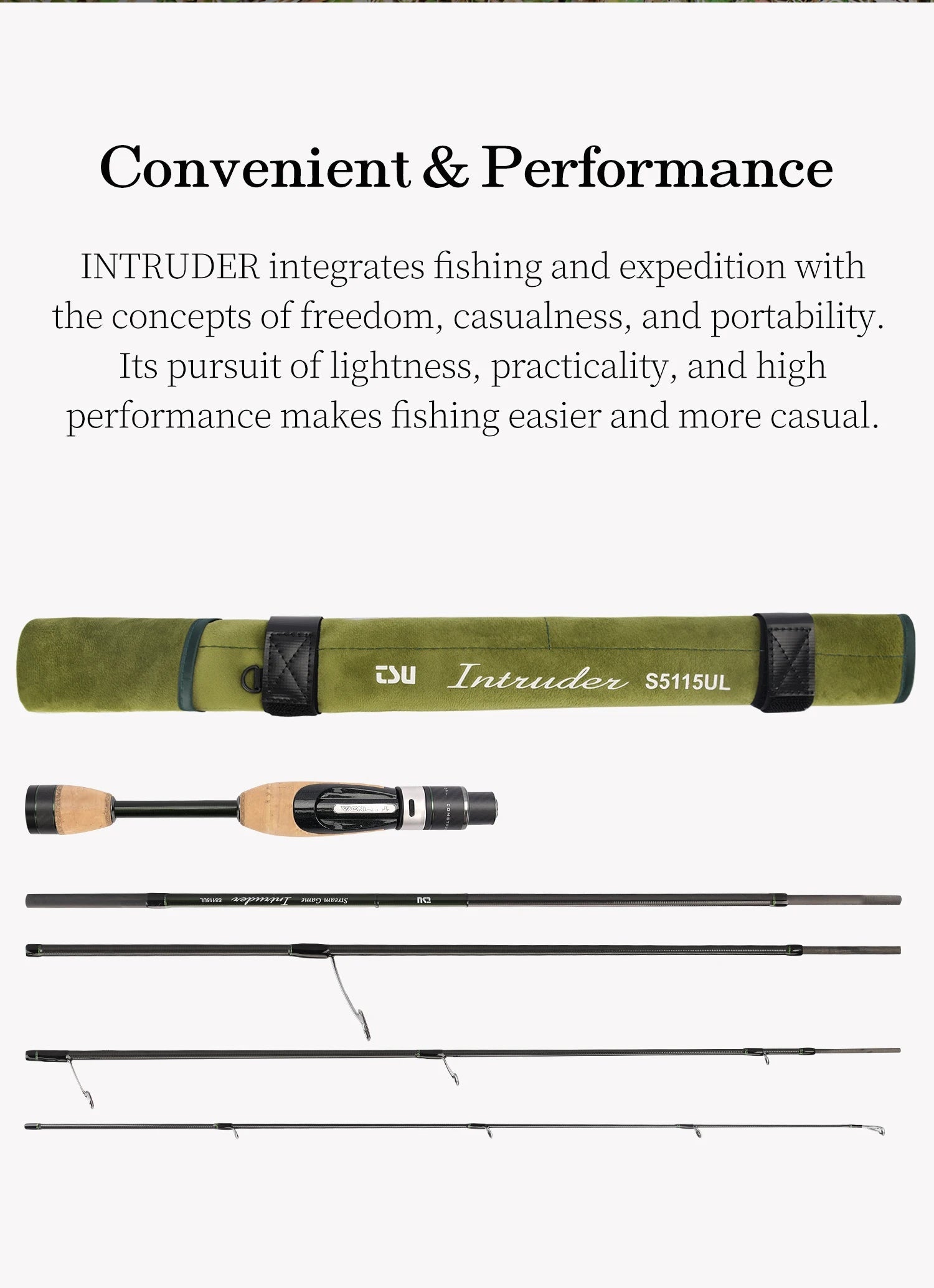 4 Section Portable Fishing Rod - AureliaAdventure