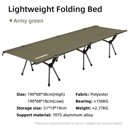 PACOONE Folding Camping Cot – Portable Outdoor Bed for Adults & Kids, Travel, RV & Camping - AureliaAdventure