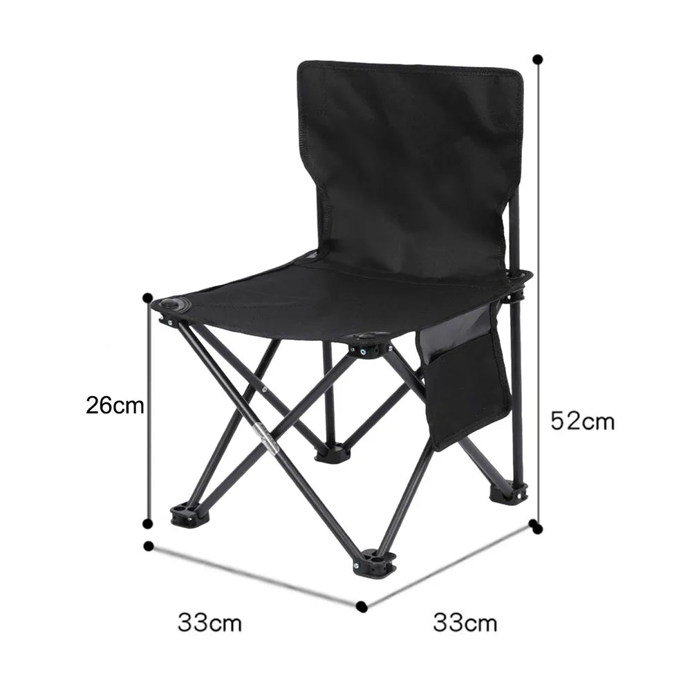 Portable Folding Camping Chair – Lightweight Outdoor Chair with Storage Bag & Strong Load Capacity - AureliaAdventure