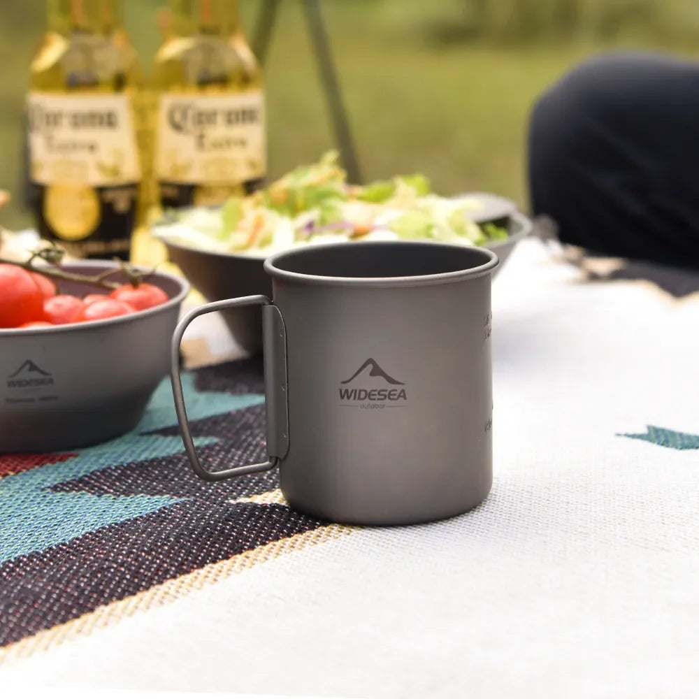 Widesea Titanium Camping Mug – Ultralight Outdoor Cup for Hiking & Travel - AureliaAdventure