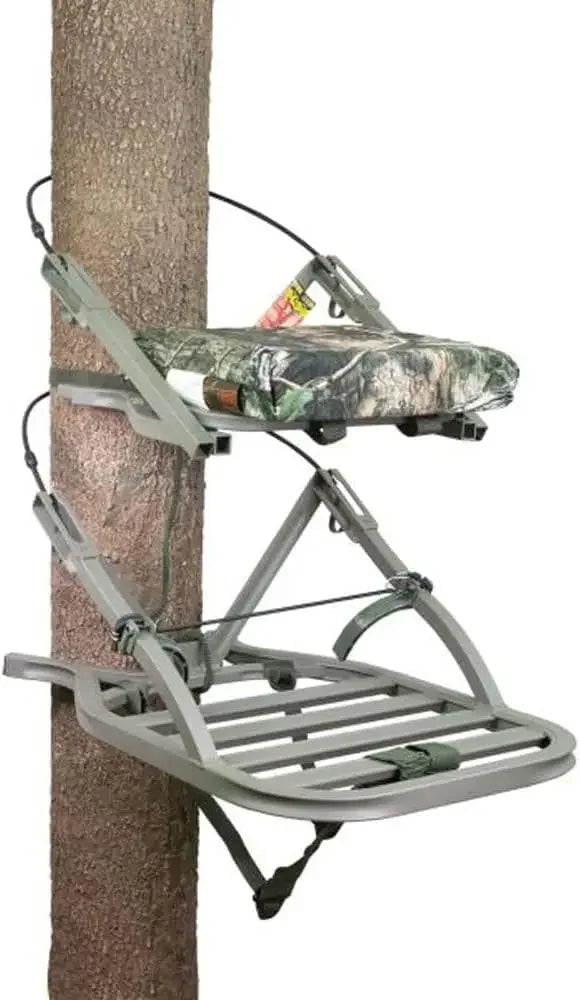 Climbing Treestand with Mossy Oak Camo – Silent, Portable Hunting Blind for Bow & Rifle - AureliaAdventure