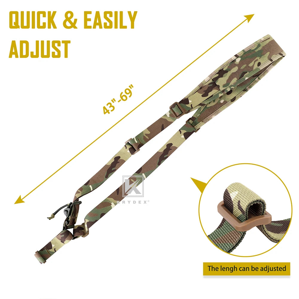 Tactical Single-Point Rifle Sling – Padded Modular Shoulder Strap for Hunting & Outdoor Use - AureliaAdventure