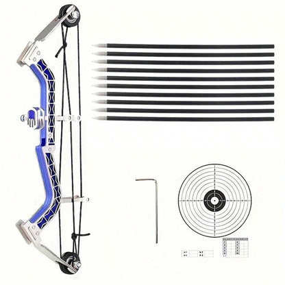 Mini Compound Bow Kit – Archery Practice Set with Arrows & Target - AureliaAdventure
