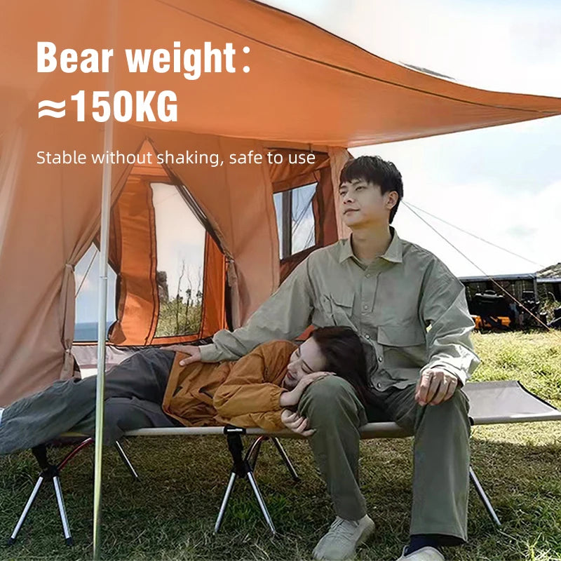 PACOONE Folding Camping Cot – Portable Outdoor Bed for Adults & Kids, Travel, RV & Camping - AureliaAdventure