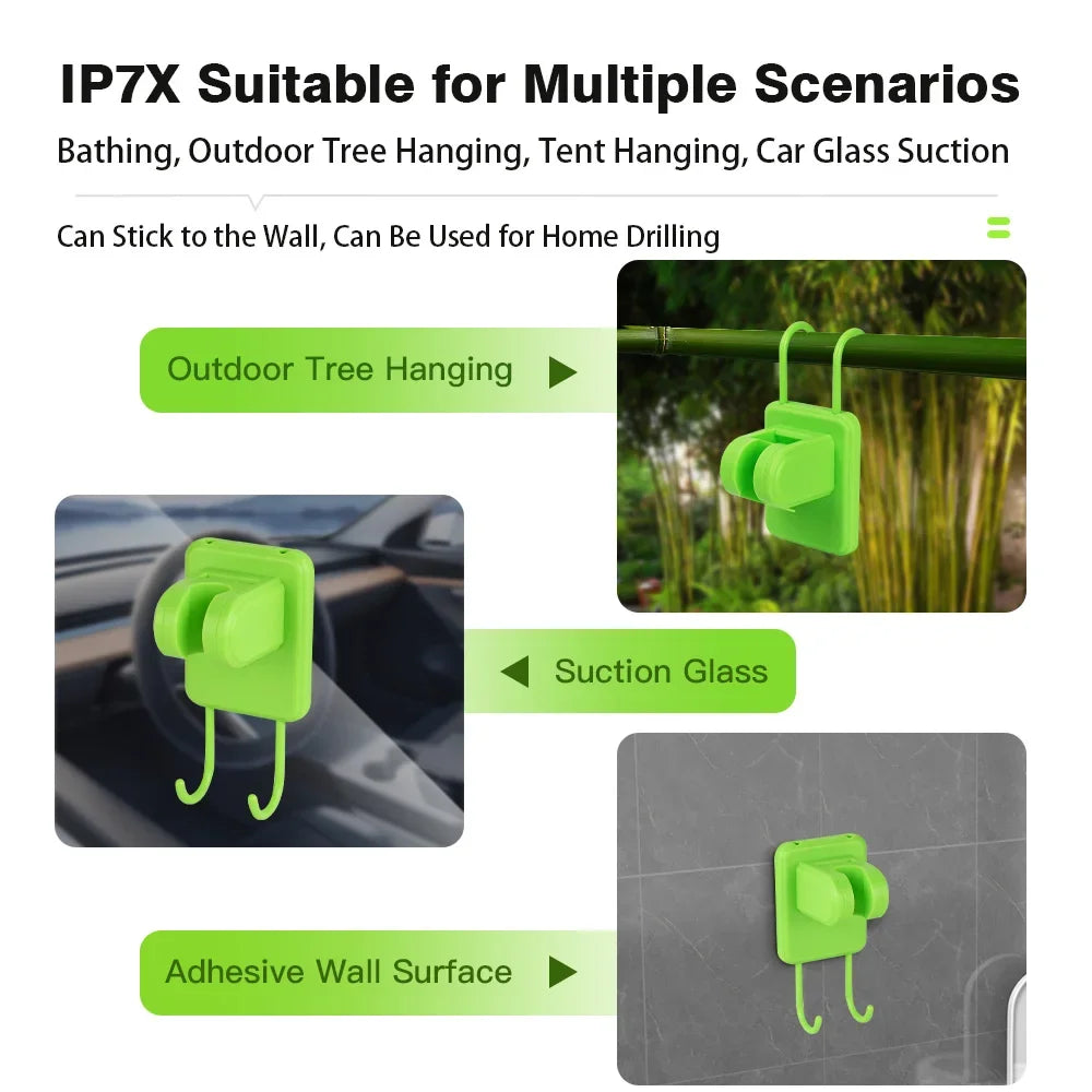 Portable Camping Shower Kit – Digital Display & 6000mAh Pump - AureliaAdventure