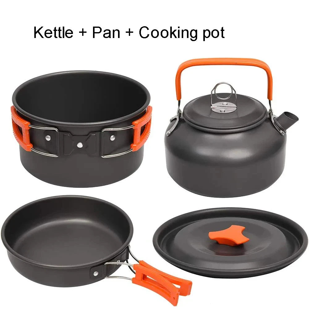 Camping Cooking set Non-stick pots - AureliaAdventure