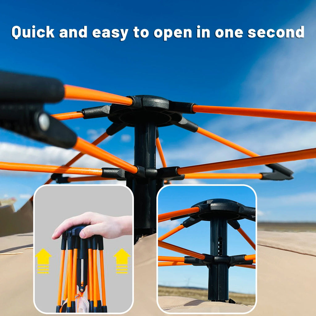 Automatic Pop-Up Tent – Waterproof & UV-Resistant Shelter for Camping, Fishing & Beach - AureliaAdventure