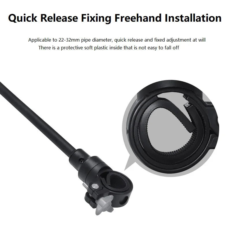 Bicycle Rearview Handlebar Mirrors 360 for Mountain Road Bike Motorcycle Bendable Hose Adjustable Rearview Mirror - AureliaAdventure