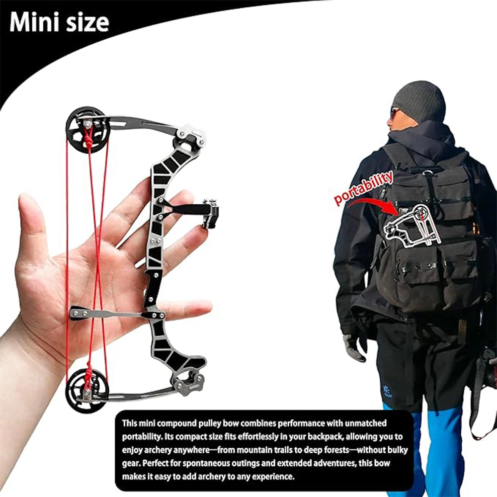 Mini Compound Bow Kit – Archery Practice Set with Arrows & Target - AureliaAdventure