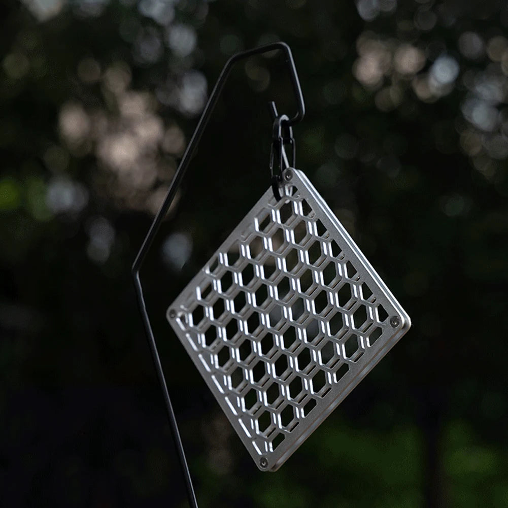 Aluminum Camping Heat-Resistant Mat – Double Layer Coaster for Hot Pots & Dishes - AureliaAdventure