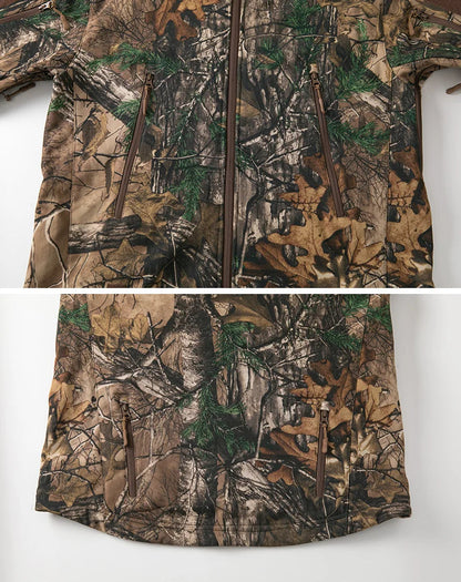 Men's Silent Soft Shell Camouflage Jacket - AureliaAdventure