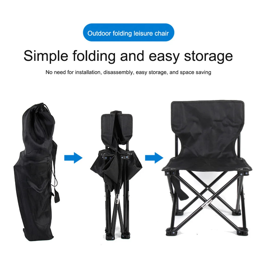 Portable Folding Camping Chair – Lightweight Outdoor Chair with Storage Bag & Strong Load Capacity - AureliaAdventure