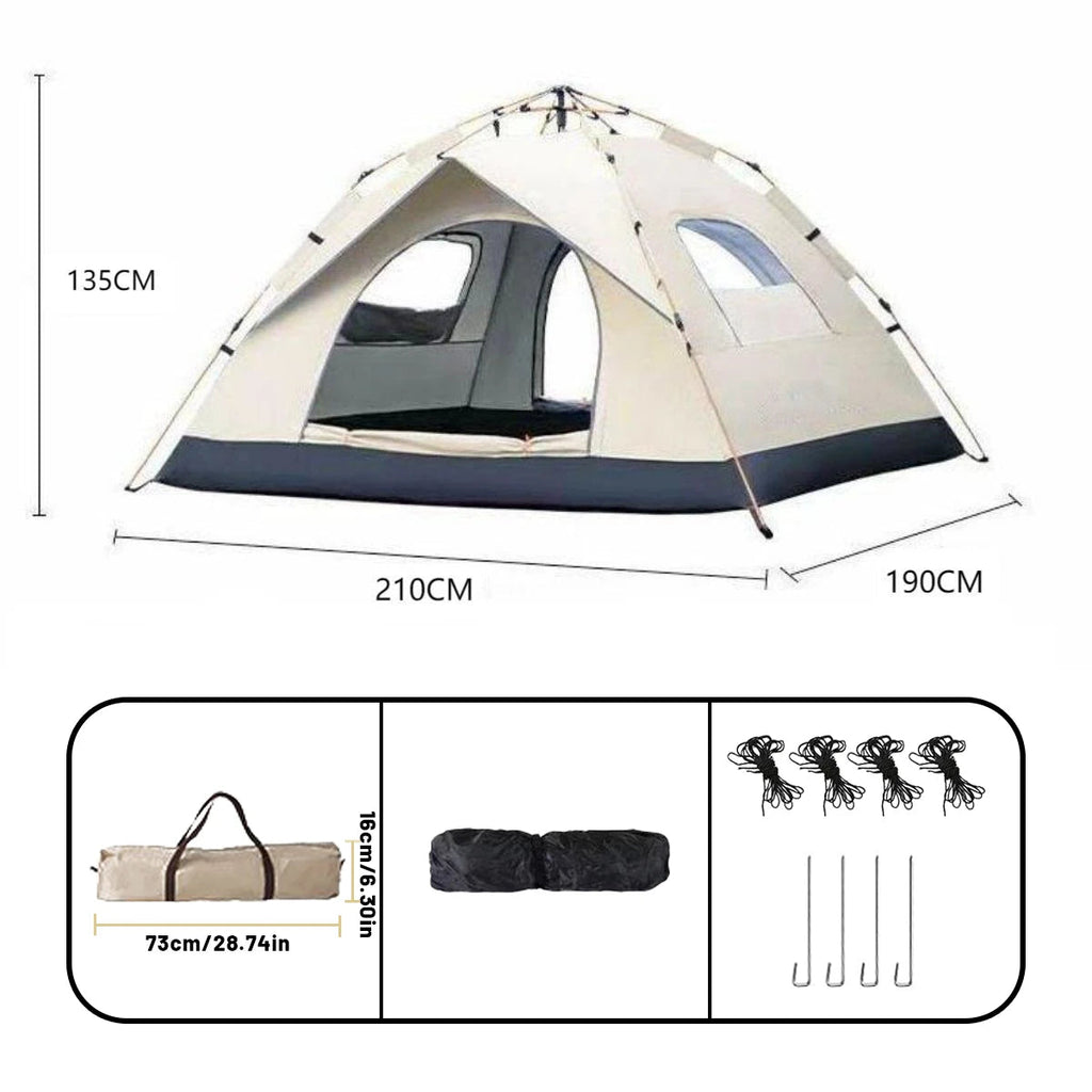 Automatic Pop-Up Tent – Waterproof & UV-Resistant Shelter for Camping, Fishing & Beach - AureliaAdventure