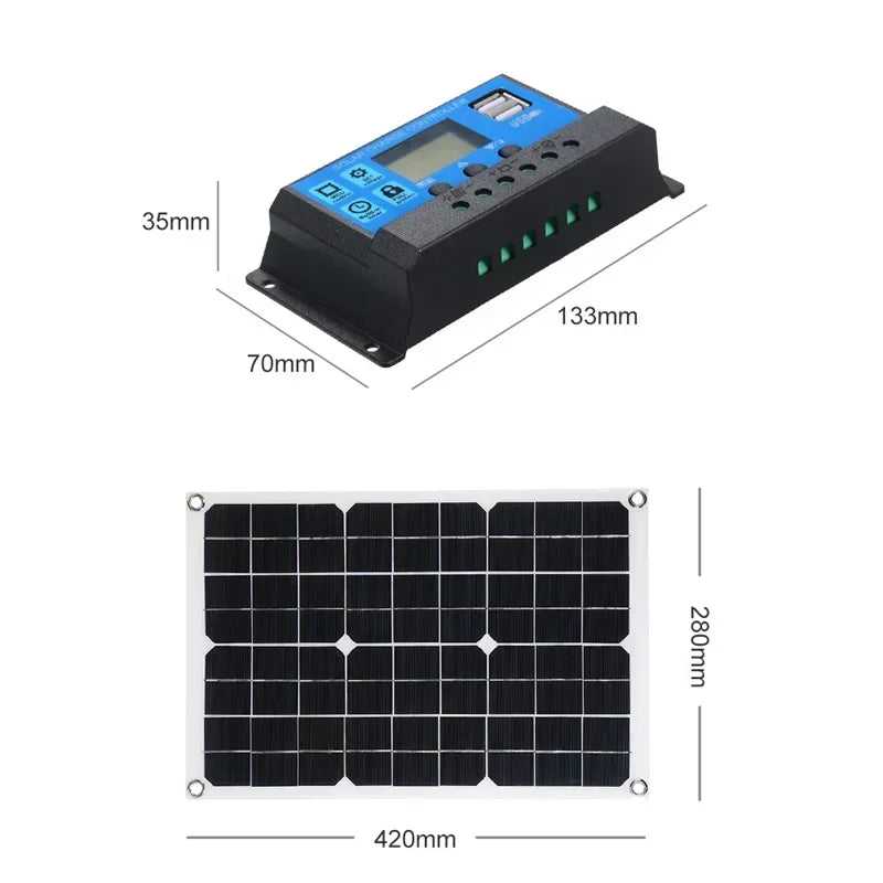 6000W Solar Power Generator Kit – 110V/220V with Controller - AureliaAdventure