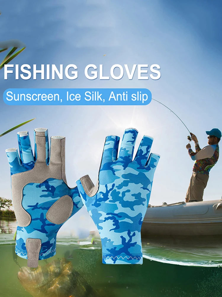 Half Finger Workout Gloves Anti-sting Fingerless Fishing Gloves Wear-resistant Anti-cutting Non-slip Outdoor Fishing Accessories - AureliaAdventure