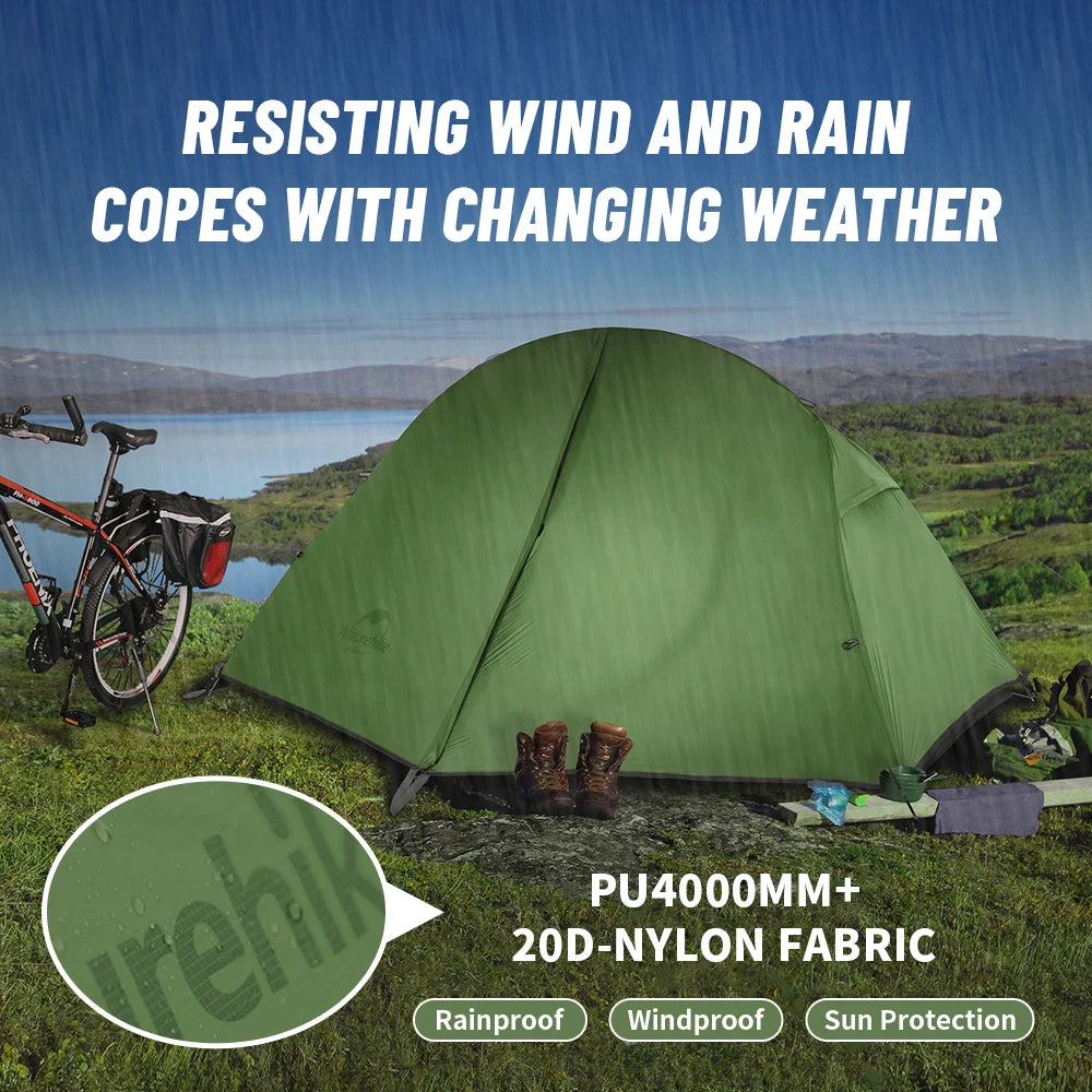 Ultralight 1-Person Backpacking Tent – 20D Nylon Waterproof Camping Shelter - AureliaAdventure