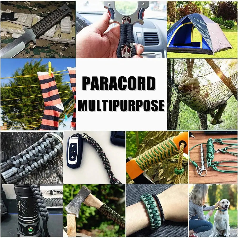 9-Core 650lb Paracord – 4mm Tactical Survival Rope for Lanyards, Bracelets, Dog Collars & Outdoor Gear (5/15/31m) - AureliaAdventure