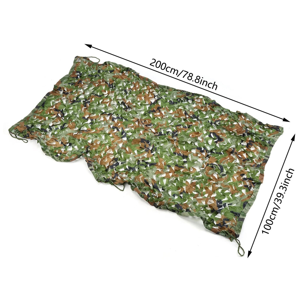1×2M Woodland Camo Net – Lightweight Camouflage Netting for Hunting & Camping - AureliaAdventure