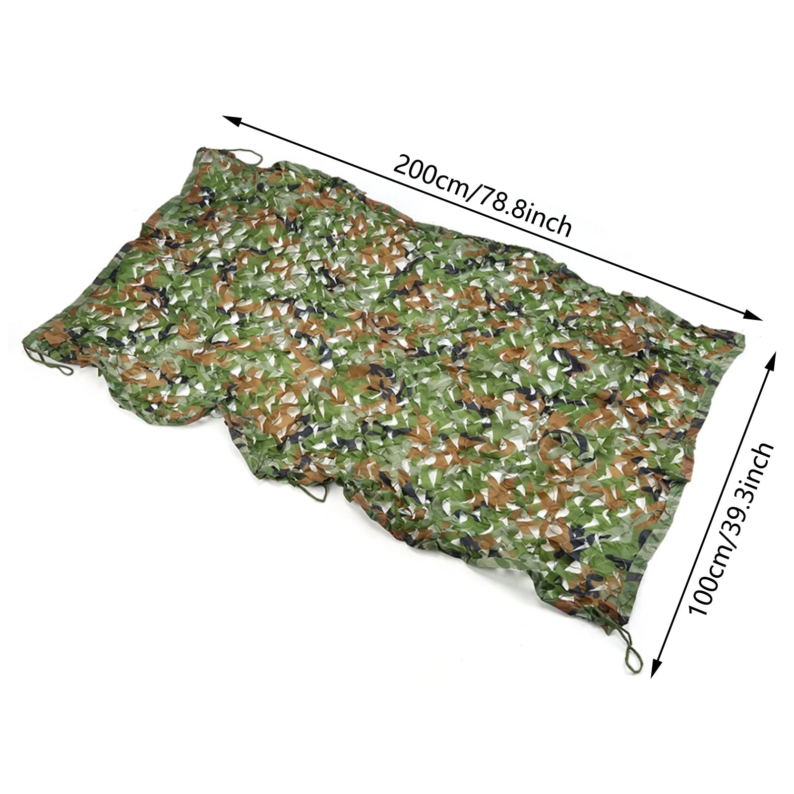 1×2M Woodland Camo Net – Lightweight Camouflage Netting for Hunting & Camping - AureliaAdventure