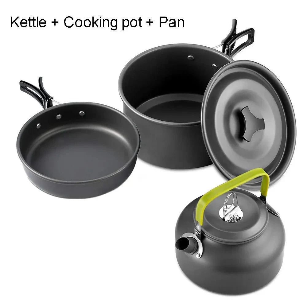 Camping Cooking set Non-stick pots - AureliaAdventure