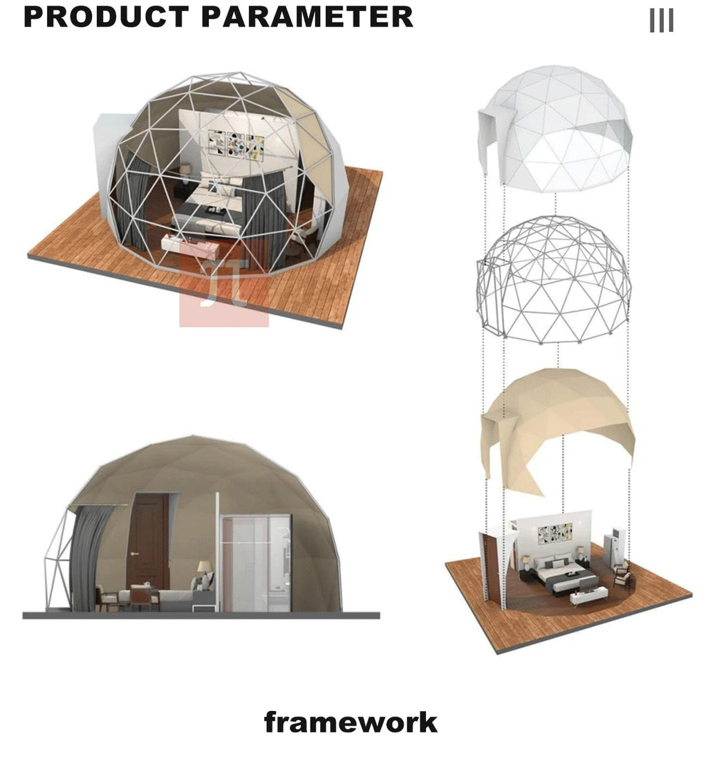 Luxury Geodesic Dome Tent – All-Season Glamping Shelter - AureliaAdventure